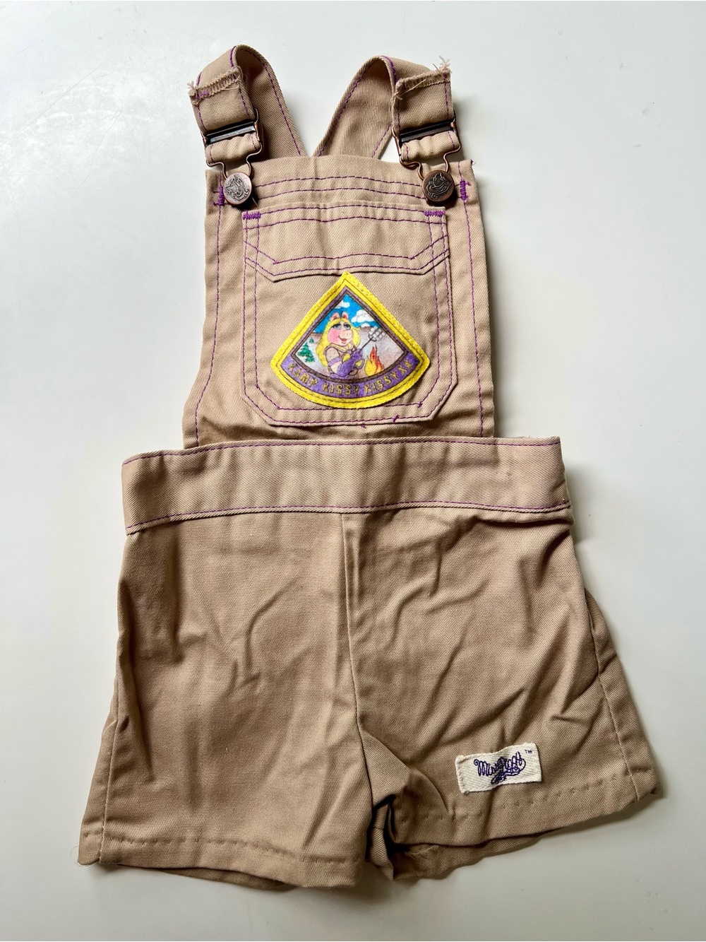Vintage 1981 Miss Piggy Kamp Kissy Kissy Toddler Overalls Calamity Jane Muppets